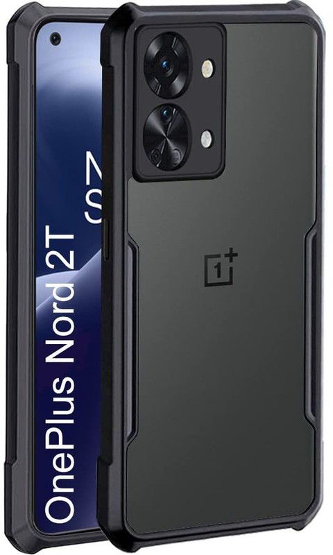 LIKEDESIGN Back Cover for Oneplus Nord 2T 5G  (Transparent, Black, Shock Proof, Pack of: 1)