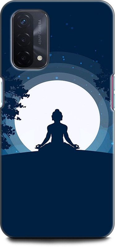 KEYCENT Back Cover for OPPO A74 5G, CPH2263 GAUTAMA BUDDHA, GOD, LORD, ABSTRACT ART, PANTING  (Multicolor, Pack of: 1)
