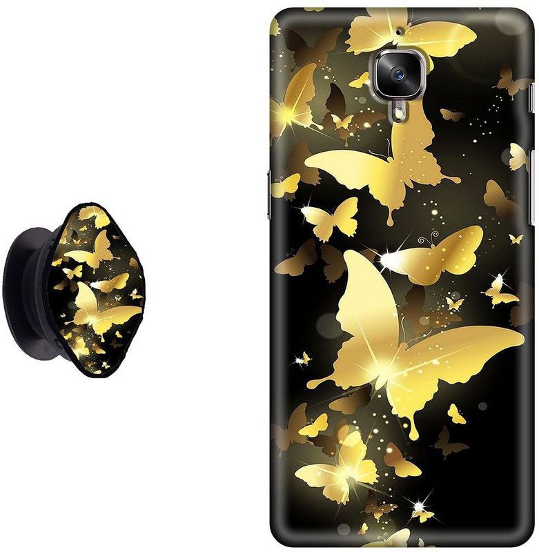SPBR Back Cover for OnePlus 3  (Black, Gold)