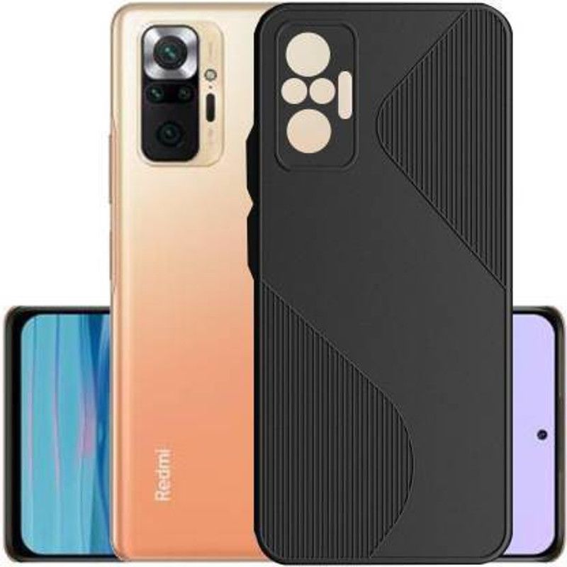 Godric Back Cover for Mi Redmi Note 10 Pro  (Black, Grip Case, Silicon, Pack of: 1)