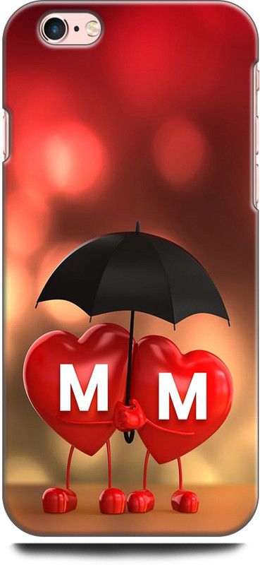 KEYCENT Back Cover for APPLE iPhone 6 M M, M LOVES M, M NAME, ALPHABET, MM LOVE, HART, BLUE  (Multicolor, Shock Proof, Pack of: 1)