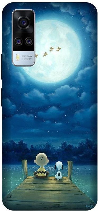 URCHIN Back Cover for Vivo Y51 snoopy, night, moon, dog, cartoon, sky  (Multicolor, Shock Proof, Pack of: 1)