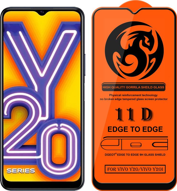 Asgeot Edge To Edge Screen Guard for Vivo Y20I  (Pack of 1)