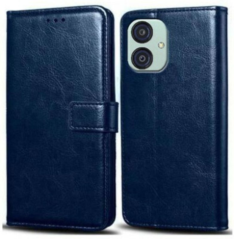 Rahishi Flip Cover for Samsung Galaxy A04E, Samsung Galaxy F04, Samsung Galaxy M04 Flip Cover  (Blue, Dual Protection, Pack of: 1)