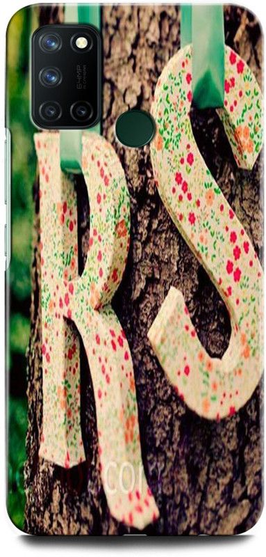 ORBIQE Back Cover for Realme 7i RMX2103 RS LOVE, R S LOVE, R LETTER, R ALPHABET, DESIGN  (Multicolor, Hard Case, Pack of: 1)