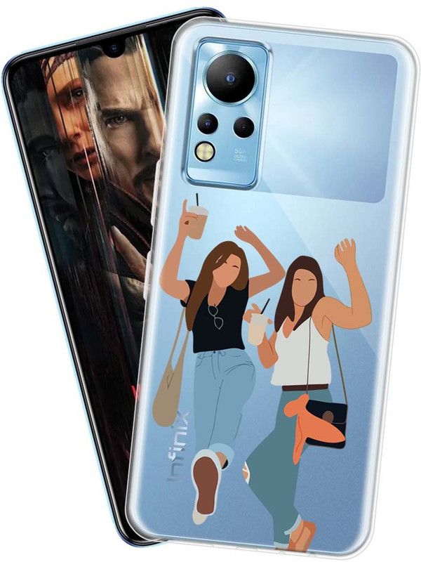 Fashionury Back Cover for Infinix Note 12  (Blue, Beige, Silicon, Pack of: 1)