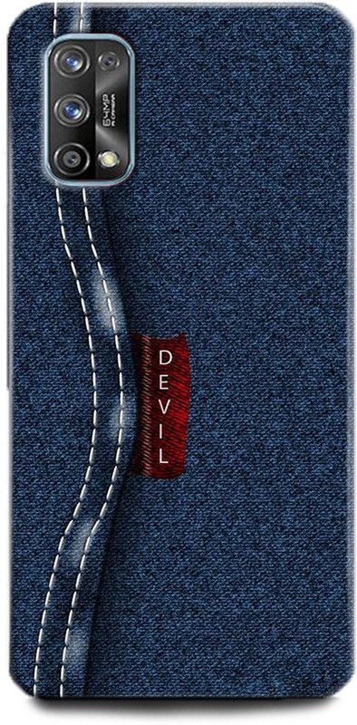 INDICRAFT Back Cover for Realme 7 Pro, RMX2170 JEANS, DEVIL, BLUE JEANS, TEXTURE, FABRIC  (Multicolor, Hard Case, Pack of: 1)