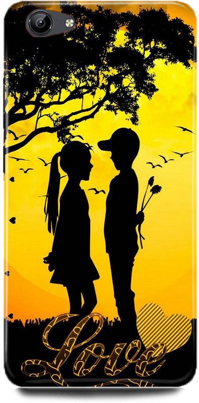 FRONK Back Cover for Vivo Y69, 1714, COUPLE, LOVE, YELLOW, VALENTINE, LOVERS  (Yellow, Hard Case, Pack of: 1)
