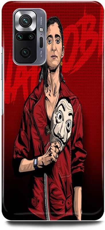 JUGGA Back Cover for Redmi Note 10 Pro, NAIROBI, MONEY, HEIST, ACTRESS  (Red, Hard Case, Pack of: 1)