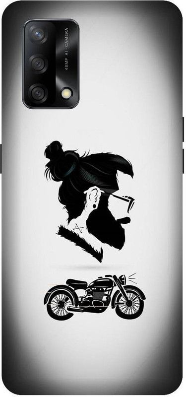 UMPRINT Back Cover for Oppo F19/CPH2219 Beard Biker Printed Back Cover  (Multicolor, Hard Case, Pack of: 1)
