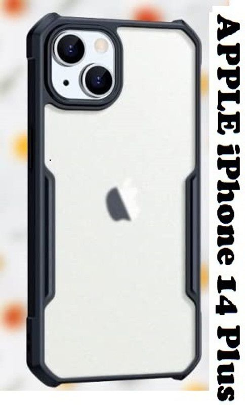 ASVALBUY Back Cover for APPLE iPhone 14 Plus  (Transparent, Black, Shock Proof, Pack of: 1)