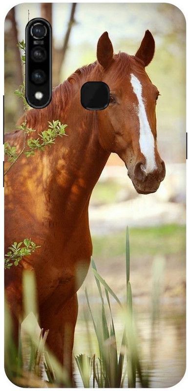 THESTONEWELL Back Cover for VIVO Z1 PRO horse black and read sports  (Multicolor, Waterproof, Pack of: 1)