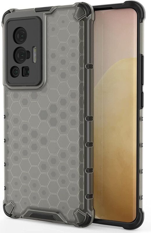Accessories Kart Back Cover for Vivo X70 Pro Edge to Edge Transparent Boom protection Honeycomb case  (Transparent, Shock Proof, Pack of: 1)