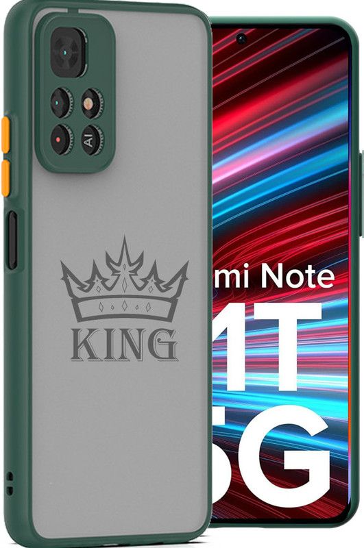 Lilliput Back Cover for Mi Redmi Note 11T 5G  (Green)