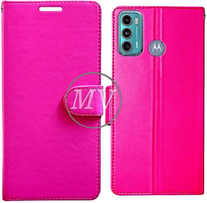 MV Back Cover for Moto G60  (Pink, Cases with Holder, Pack of: 1)