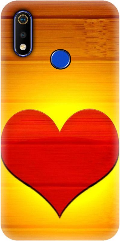 Smutty Back Cover for Realme 3i, RMX1827 - Heart Print  (Multicolor, Hard Case, Pack of: 1)