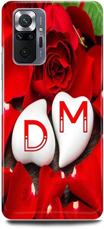 JUGGA Back Cover for Redmi Note 10 Pro, D LOVES M NAME,D NAME, M LETTER, ALPHABET,D LOVE M NAME  (Red, Hard Case, Pack of: 1)
