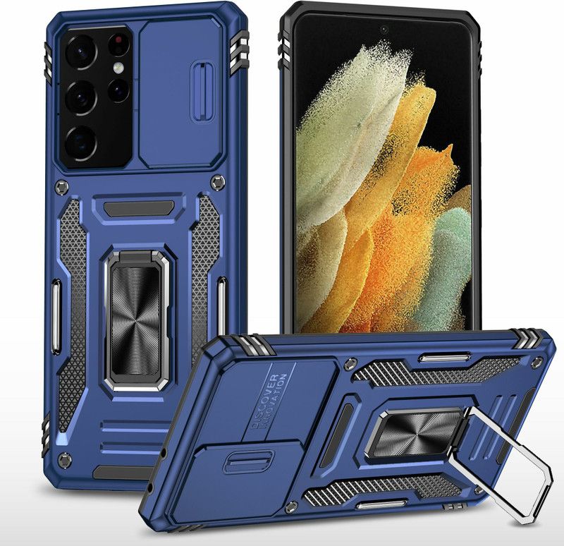 Mofi Back Cover for Samsung Galaxy S21 ULTRA  (Blue, Grey, Pack of: 1)
