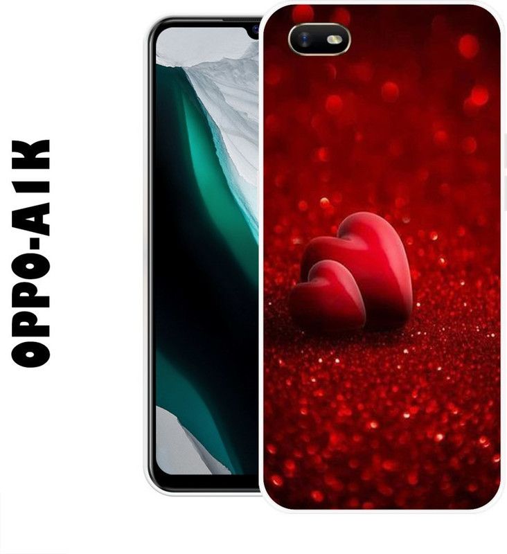 CellWorld Back Cover for Oppo A1K  (Red, Grip Case, Silicon)