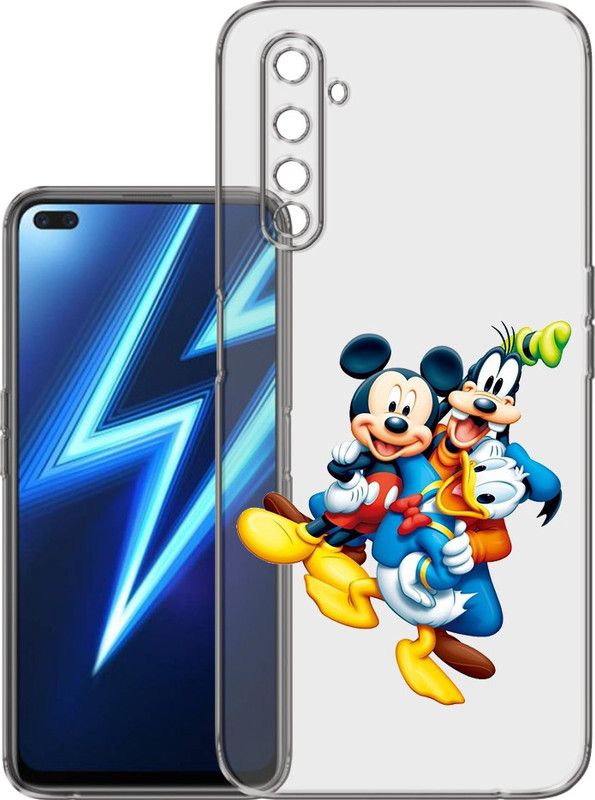 HANIRY Back Cover for Realme 6 Pro / RMX2061 mobile cover | MICKY ,TUFFY,DONALD DUCK | Design | PNG_15  (Multicolor, Flexible, Silicon, Pack of: 1)