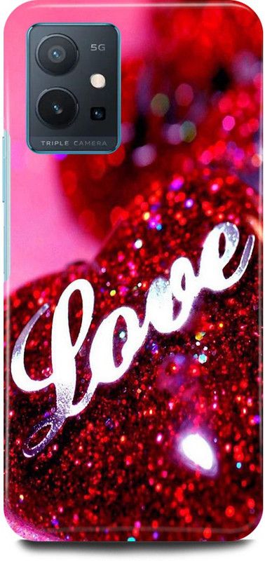 play fast Back Cover for Vivo T1 5G, V2141 HEART, LOVE, DESIGN  (Red, Hard Case, Pack of: 1)