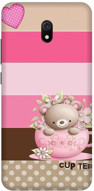 SSMORYA Back Cover for Redmi 8A Taddy Bear Printed Back Cover  (Multicolor, Waterproof, Pack of: 1)