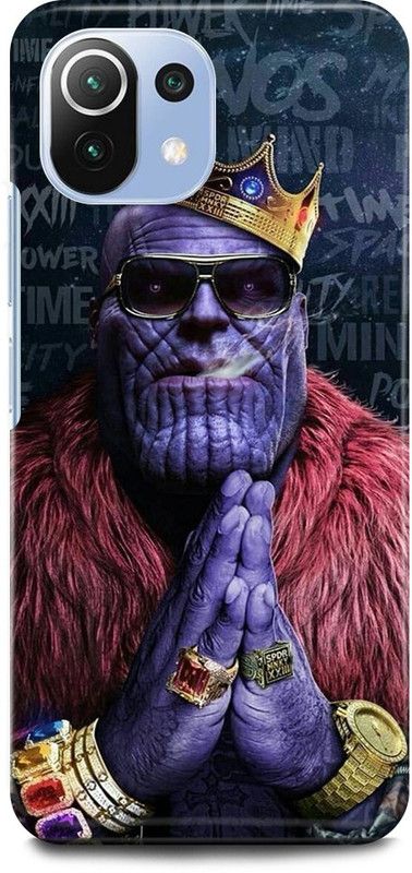 JUGGA Back Cover for Xiaomi 11Lite NE, THANOS, AVENGERS, VILLIAN  (Purple, Hard Case, Pack of: 1)