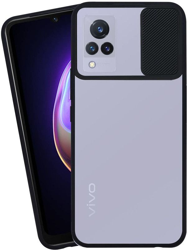 YOCOLOURS Back Cover for Vivo V21, Vivo V21 5G  (Black, Grip Case, Pack of: 1)