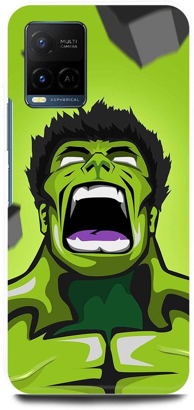 play fast Back Cover for Vivo Y21, V2111 ANGRY, HULK, AVENGER, AVENGERS  (Green, Hard Case, Pack of: 1)