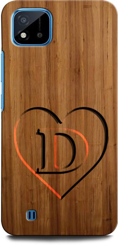 ORBIQE Back Cover for Realme C20 3063 D, D LETTER, D DESIGN, D ALPHABET, D NAME  (Multicolor, Hard Case, Pack of: 1)