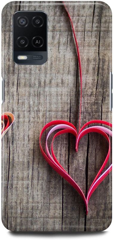 FRONK Back Cover for OPPO A54, CPH2239, HEART, LOVE, COUPLE, SHAPE  (Grey, Hard Case, Pack of: 1)