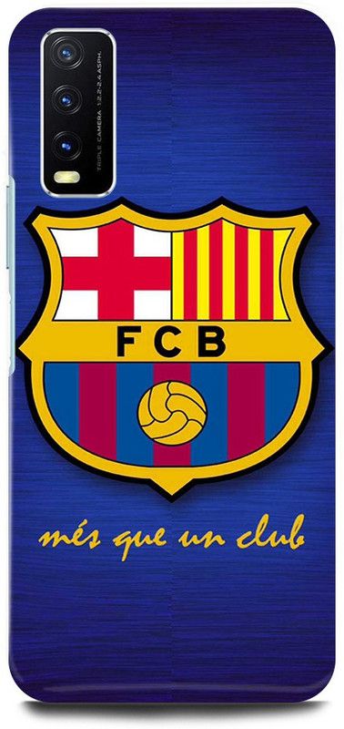 play fast Back Cover for Vivo Y20, V2029 FCB, BARCELONA, LOGO, SIGN  (Blue, Hard Case, Pack of: 1)