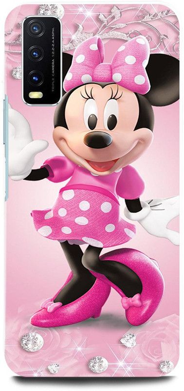 play fast Back Cover for Vivo Y20G, v2065 MICKEY, MOUSE, MINNIE, MOUSE, DOLL, TEDDY, LOVE  (Pink, Hard Case, Pack of: 1)