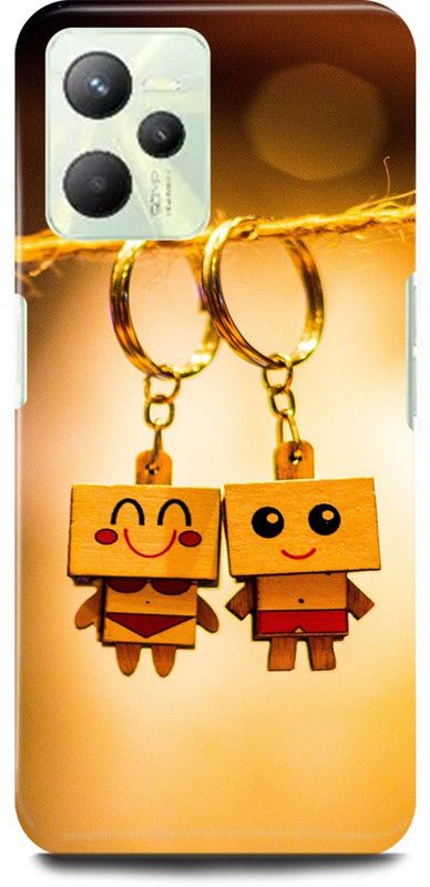 play fast Back Cover for Realme C35, RMX3511 KEY, CHAIN, COUPLE, LOVE  (Gold, Hard Case, Pack of: 1)