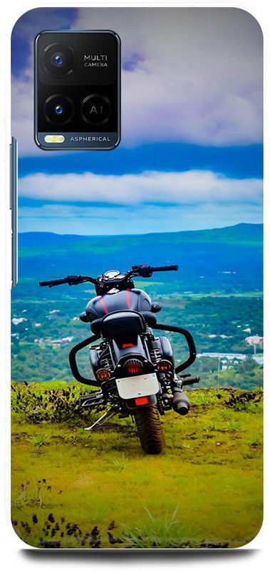 play fast Back Cover for Vivo Y21E ROYAL, ENFIELD, BULLET, CLASSIC, BIKE, LOVER, RACER  (Blue, Hard Case, Pack of: 1)