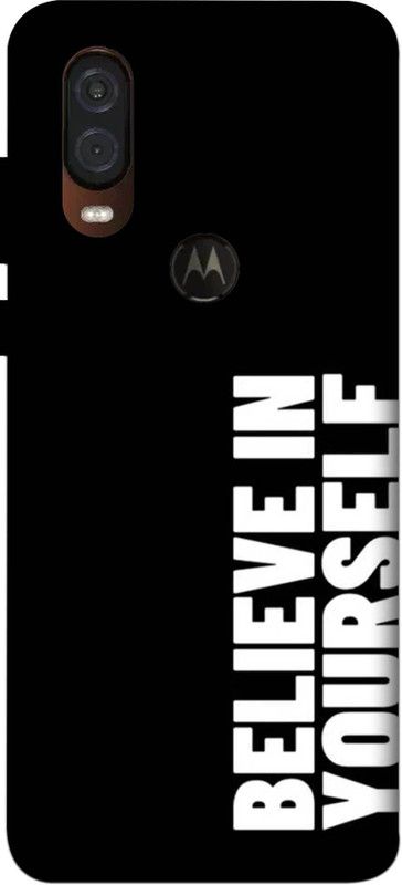 NDCOM Back Cover for Motorola One Vision Believe In Yourself Motivational Quote Printed  (Multicolor, Hard Case, Pack of: 1)