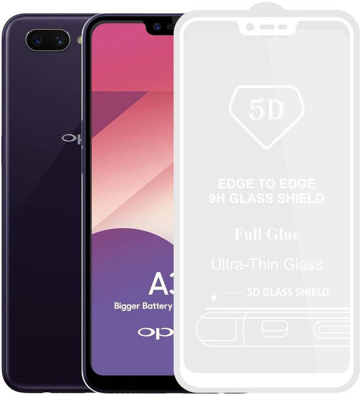 CASE CREATION Edge To Edge Tempered Glass for Oppo A3s  (Pack of 1)