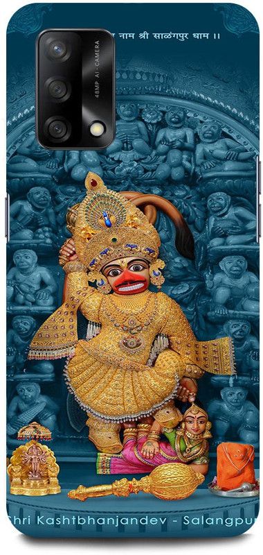 FRONK Back Cover for OPPO F19s, CPH2223, SARANGPUR, HANUMAN, JI  (Blue, Hard Case, Pack of: 1)
