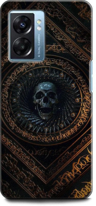 INDICRAFT Back Cover for OPPO K10 5G, CPH2337 SKULL, CALLIGRAPHY, TEXTURE, ART, GOLD, CROWN  (Multicolor, Shock Proof, Pack of: 1)