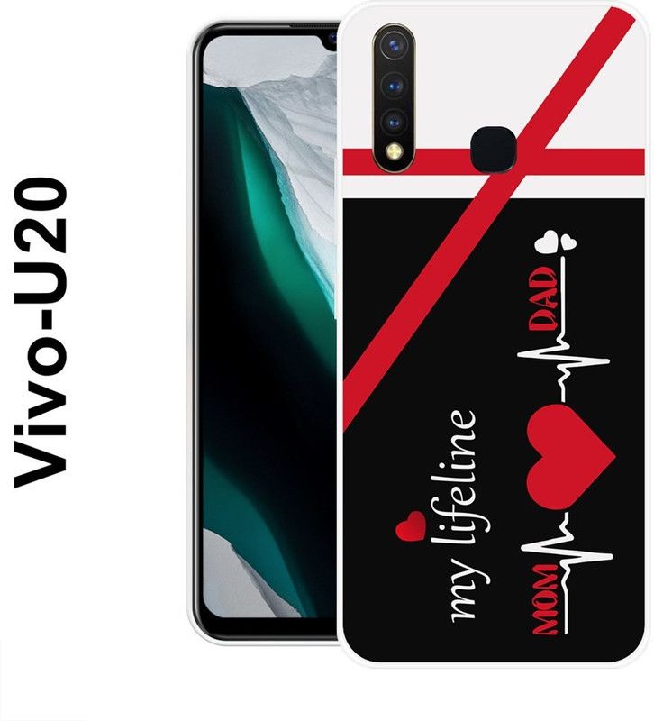 SHIVKUDI Back Cover for Vivo Y19, Vivo U20  (Multicolor, Silicon)