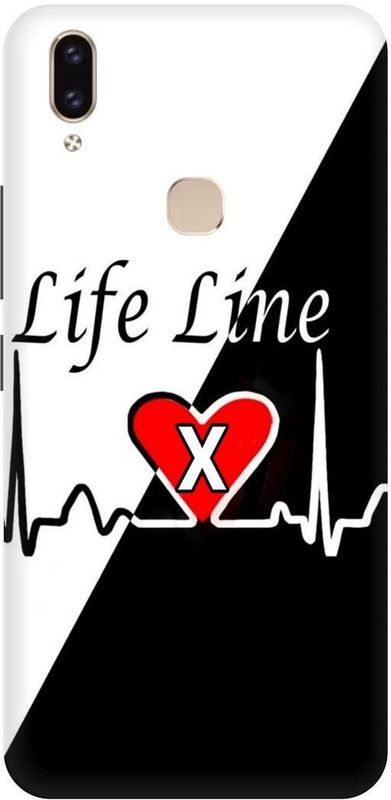 THE NARAYANA COLLECTIONS Back Cover for VIVO V9-1723-X,LIFE,LINE,LATTER,LOVE,ALPHABET  (Multicolor, Hard Case, Pack of: 1)
