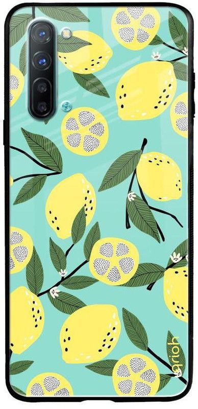 QRIOH Glass Back Cover for Oppo Reno3  (Multicolor, Grip Case, Silicon, Pack of: 1)