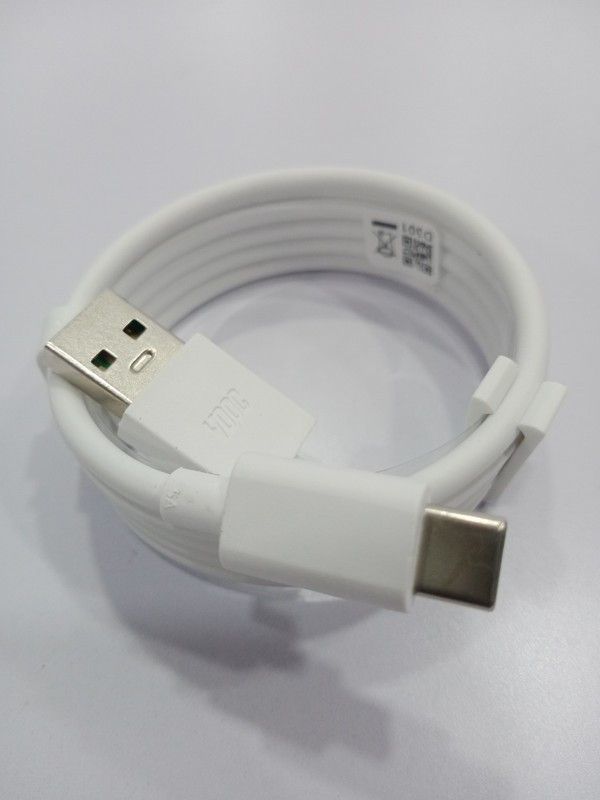 NUKAICHAU USB Type C Cable 6.5 A 1.00273999999996 m Copper Braiding Dash charger type c cable  (Compatible with Oneplus 3 | Oneplus 8 | Oneplus 8 pro | Oneplus nord | Realme Narzo, White, One Cable)