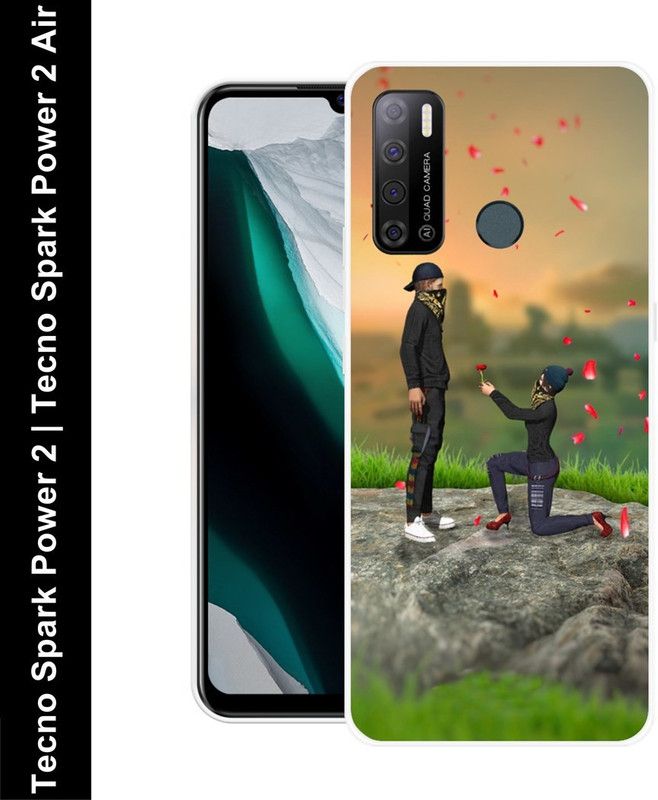 Aabra Back Cover for Tecno Spark Power 2, Tecno Spark Power 2 Air  (Multicolor, Flexible, Silicon, Pack of: 1)