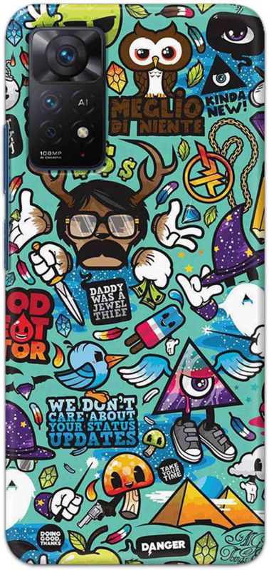 NDCOM Back Cover for Redmi Note 11 Pro+ 5G Cool Graffiti Printed  (Multicolor, Hard Case, Pack of: 1)