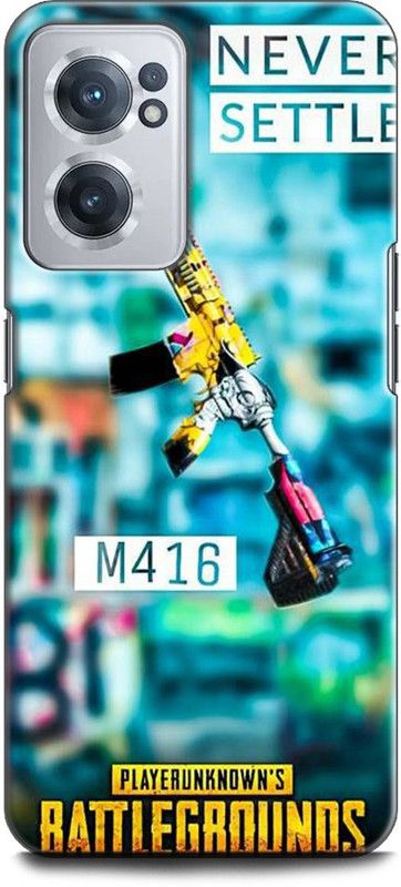 WallCraft Back Cover for OnePlus Nord CE 2 5G GUN, PISTOL, ARMY, AMMO, M416, PUBG  (Multicolor, Dual Protection, Pack of: 1)