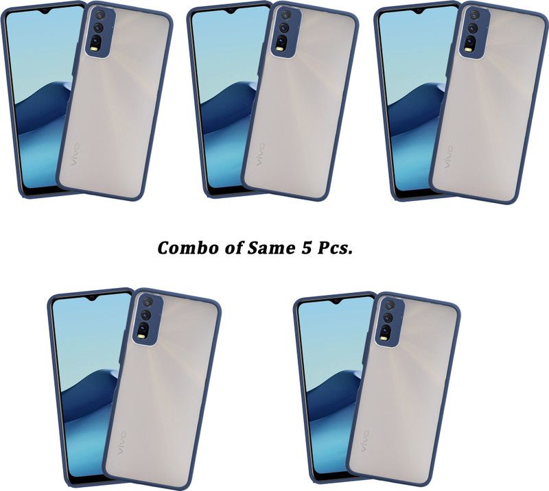VAKIBO Back Cover for Vivo Y20  (Blue, Shock Proof, Pack of: 5)