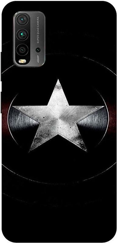 UMPRINT Back Cover for Redmi 9 Power Captian america, iron man Printed Back Cover  (Multicolor, Hard Case, Pack of: 1)