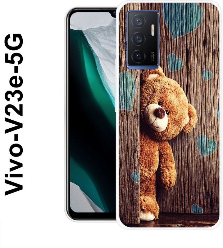 BAGRA Back Cover for Vivo V23e 5G  (Brown, Grip Case, Silicon)