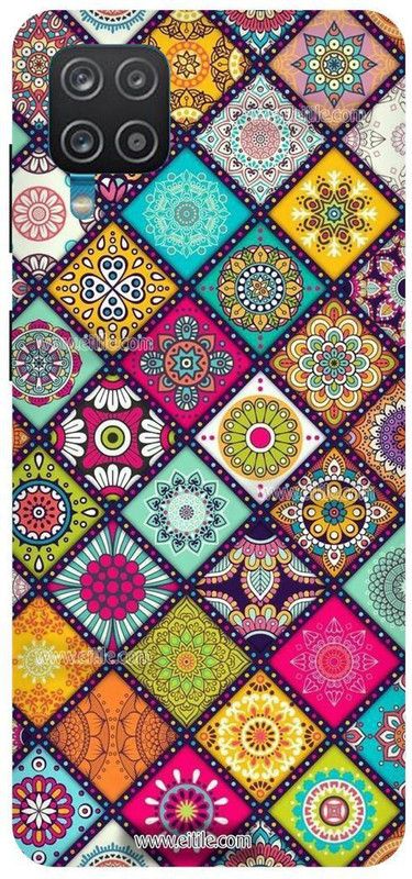 THE NARAYANA COLLECTIONS Back Cover for SAMSUNG GALAXY F12-SIMPAL,NEW,DESIGNER,PRINT,RANGOLI,ART  (Multicolor, Hard Case, Pack of: 1)